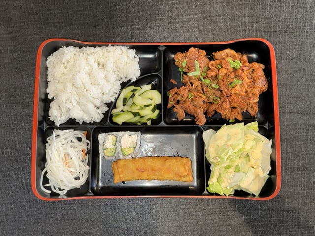 Spicy Pork Bulgogi Bento.