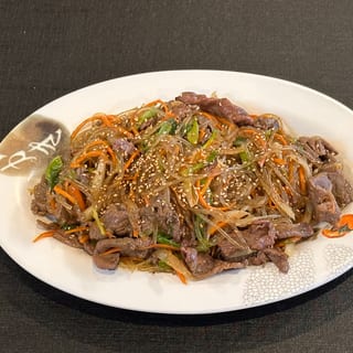 Japchae With Bulgogi (Glass Noodle)